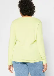 Maglia a maniche lunghe con scollo rotondo in puro cotone biologico, bonprix