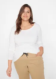 Maglia a maniche lunghe con scollo rotondo in puro cotone biologico, bonprix
