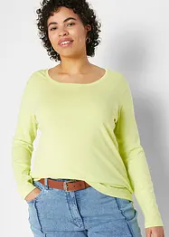 Maglia a maniche lunghe con scollo rotondo in puro cotone biologico, bonprix