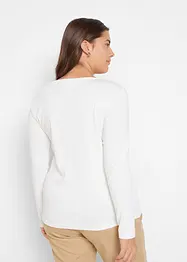 Maglia a maniche lunghe con scollo rotondo in puro cotone biologico, bonprix