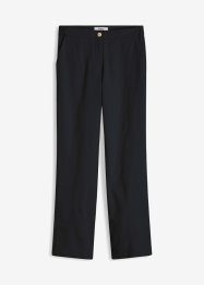 Pantaloni in misto lino con inserto elasticizzato, a vita alta, bpc bonprix collection