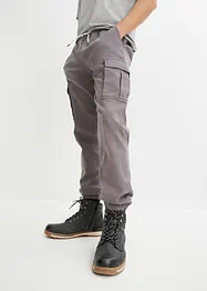 Pantaloni cargo elasticizzati con elastico in vita slim fit straight, bonprix