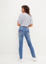 Jeans elasticizzati straight, a vita media, bonprix