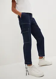 Jeans cargo cropped, a vita media, John Baner JEANSWEAR