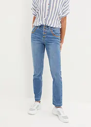 Jeans elasticizzati straight, a vita media, bonprix