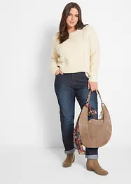 Jeans elasticizzati straight, vita media, bonprix