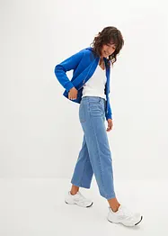 Jeans cropped wide leg, a vita media, bonprix