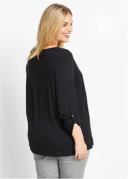 Maglia con bottoncini in puro cotone biologico, bonprix