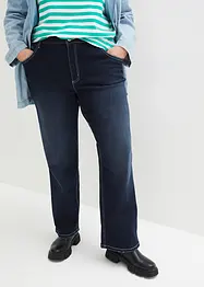 Jeans elasticizzati wide leg, vita alta, bonprix