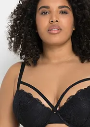 Reggiseno con coppe preformate, ferretto e pizzo delicato, bonprix