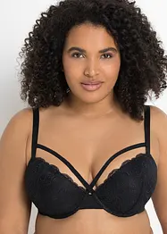 Reggiseno con coppe preformate, ferretto e pizzo delicato, bonprix