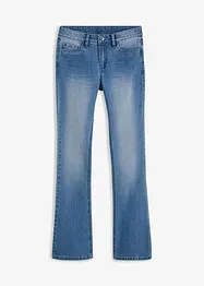 Jeans a zampa elasticizzati, vita media, bonprix