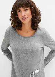 Camicia da notte corta a maniche lunghe, bonprix