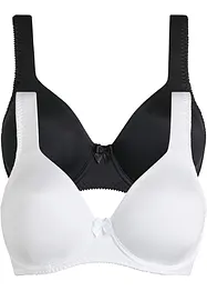 Reggiseno t-shirt con ferretto e effetto lucido (pacco da 2), bonprix