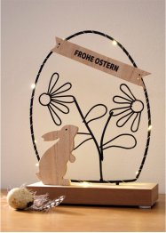 Soprammobile LED con coniglio e scritta "Frohe Ostern", bpc living bonprix collection