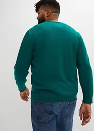 Maglione in filato fine con scollo a V, bonprix