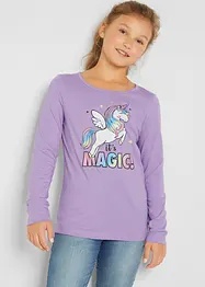 Maglia a maniche lunghe in puro cotone biologico (pacco da 2), bonprix