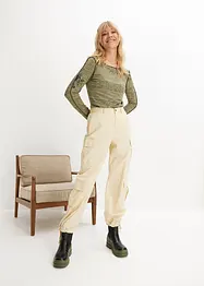 Pantaloni cargo diritti, bonprix