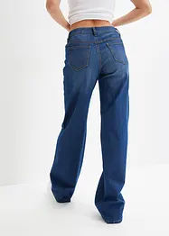 Jeans wide leg elasticizzati, vita media, bonprix