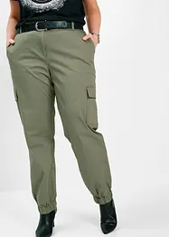 Pantaloni cargo elasticizzati con cotone, bonprix