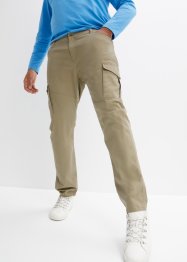 Pantaloni cargo elasticizzati slim fit straight, bonprix