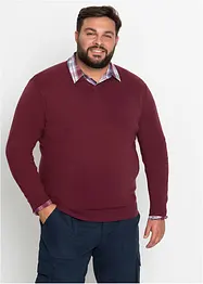 Maglione in filato fine con scollo a V, bonprix