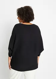 Maglione oversize a costine in misto viscosa, bonprix