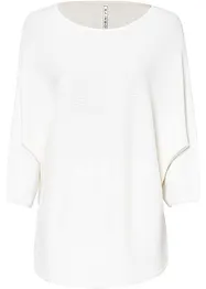 Maglione oversize a costine in misto viscosa, bonprix