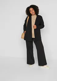 Maglione basic in maglia fine con collo dritto e cotone riciclato, bonprix