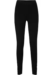Leggings in cotone con cinta larga e arricciature, bonprix