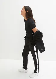Pantaloni da jogging ad asciugatura rapida con bottoni automatici, bonprix