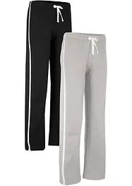 Pantaloni in felpa di puro cotone pesante (pacco da 2), bonprix
