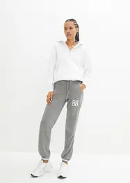 Pantaloni in felpa di misto cotone elasticizzato, bonprix