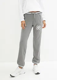 Pantaloni in felpa di misto cotone elasticizzato, bonprix