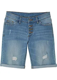Bermuda di jeans elasticizzati, vita media, bonprix