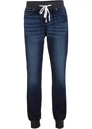 Jeans boyfriend con cinta comoda, vita media, bonprix