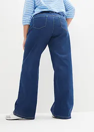 Jeans wide leg con cinta comoda, vita media, bonprix
