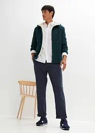 Felpa termica con zip, cappuccio e fodera effetto peluche, bonprix