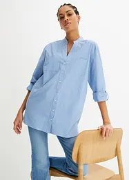 Blusa lunga con maniche arrotolabili, bonprix