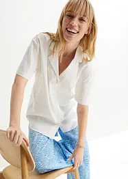 Camicetta casual oversize in misto lino leggero, bonprix