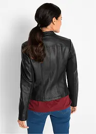 Giacca in similpelle leggera e sciancrata con inserti elasticizzati ai lati, bonprix