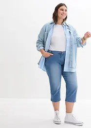 Jeans capri slim fit, vita media, bonprix