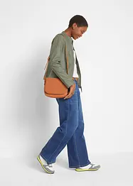 Giacca in similpelle leggera e sciancrata con inserti elasticizzati ai lati, bonprix