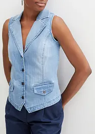 Gilet in jeans elasticizzato, bonprix