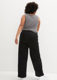 Pantaloni da jogging in cotone, wide leg, bpc bonprix collection