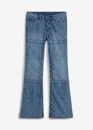 Jeans a zampa con mix di fantasie, RAINBOW