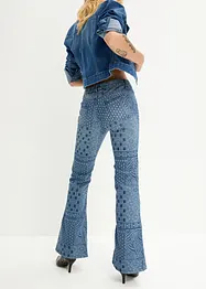 Jeans a zampa con mix di fantasie, bonprix