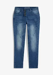 Jeans boyfriend elasticizzati, vita bassa, bonprix
