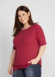 Maglia a mezze maniche con scollo a barca con cotone biologico, bonprix