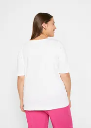 Maglia a mezze maniche con scollo a barca con cotone biologico, bonprix